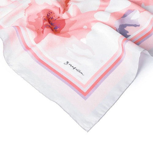 Zerafetim Elvan Desen Pamuk İpek Poyraz Eşarp – Pembe Mor