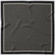 Zerafetim Monogram Z Logo Desen Siyah Ekru İpek Twill Eşarp