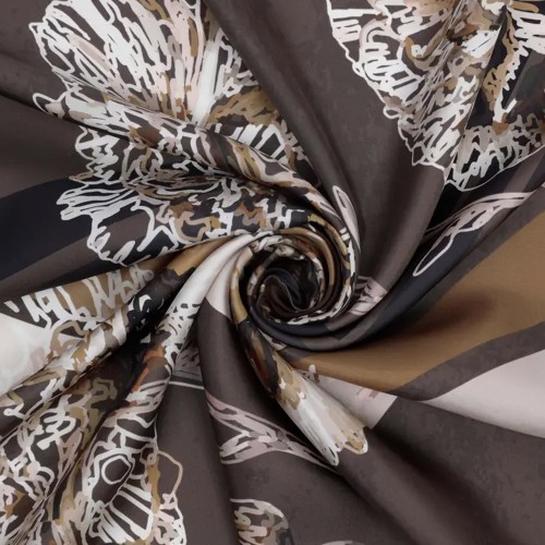 Zerafetim Renk Şeridi Desen Exclusive Eşarp – Kahverengi