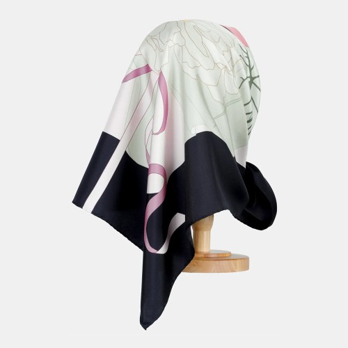 Zerafetim Hediye Buketi Desen Exclusive Eşarp Siyah