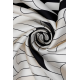 Zerafetim Akış Desen İpek Twill Eşarp Ekru