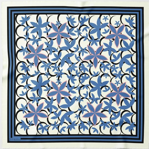 Zerafetim Bebek Yıldız Desen İpek Twill Eşarp