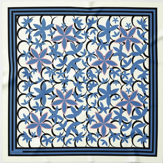 Zerafetim Bebek Yıldız Desen İpek Twill Eşarp
