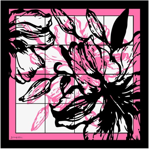 Zerafetim Karmaşa Desenli Pembe Exclusive Eşarp