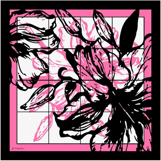 Zerafetim Karmaşa Desenli Pembe Exclusive Eşarp