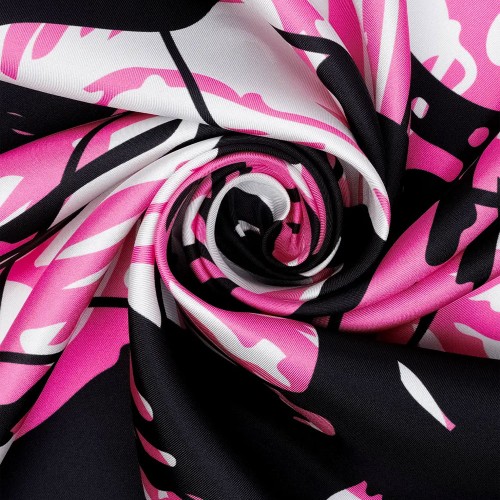 Zerafetim Karmaşa Desenli Pembe Exclusive Eşarp