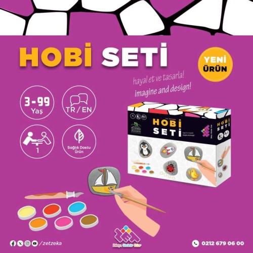 Hobi Seti Taş Boyama